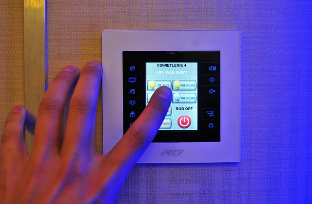 heating and lighting control system interface with smart thermostat